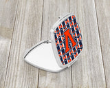 Letter V Football Orange, Blue and white Compact Mirror CJ1066-VSCM by Caroline's Treasures