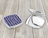 Letter D Football Purple and White Compact Mirror CJ1068-DSCM by Caroline's Treasures