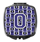 Letter O Football Purple and White Compact Mirror CJ1068-OSCM by Caroline's Treasures