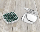 Letter C Football Green and White Compact Mirror CJ1071-CSCM by Caroline's Treasures