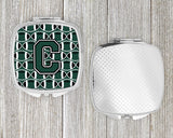 Letter C Football Green and White Compact Mirror CJ1071-CSCM by Caroline's Treasures