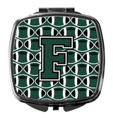 Letter F Football Green and White Compact Mirror CJ1071-FSCM by Caroline's Treasures