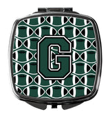 Letter G Football Green and White Compact Mirror CJ1071-GSCM by Caroline's Treasures