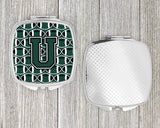 Letter U Football Green and White Compact Mirror CJ1071-USCM by Caroline's Treasures