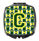 Letter C Football Green and Yellow Compact Mirror CJ1075-CSCM by Caroline's Treasures