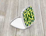 Letter M Football Green and Yellow Compact Mirror CJ1075-MSCM by Caroline's Treasures