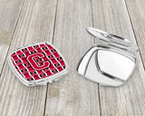 Letter C Football Crimson and White Compact Mirror CJ1079-CSCM by Caroline's Treasures