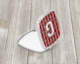 Letter G Football Cardinal and White Compact Mirror CJ1082-GSCM by Caroline's Treasures