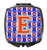 Letter E Football Green, Blue and Orange Compact Mirror CJ1083-ESCM by Caroline's Treasures