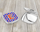 Letter E Football Green, Blue and Orange Compact Mirror CJ1083-ESCM by Caroline's Treasures