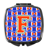 Letter F Football Green, Blue and Orange Compact Mirror CJ1083-FSCM by Caroline's Treasures