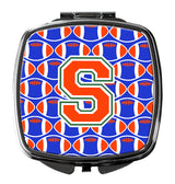 Letter S Football Green, Blue and Orange Compact Mirror CJ1083-SSCM by Caroline's Treasures