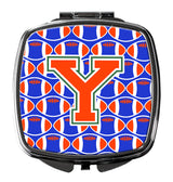 Letter Y Football Green, Blue and Orange Compact Mirror CJ1083-YSCM by Caroline's Treasures