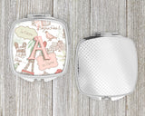 Letter A Love in Paris Pink Compact Mirror CJ2002-ASCM by Caroline's Treasures