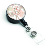 Letter G Love in Paris Pink Retractable Badge Reel CJ2002-GBR by Caroline's Treasures