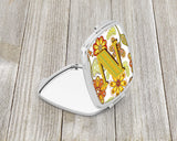 Letter N Floral Mustard and Green Compact Mirror CJ2003-NSCM by Caroline's Treasures