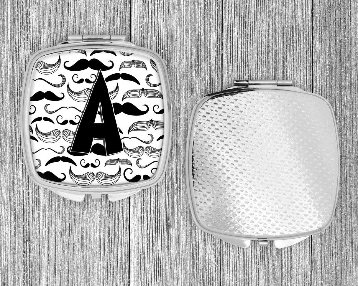 Letter A Moustache Initial Compact Mirror CJ2009-ASCM by Caroline's Treasures