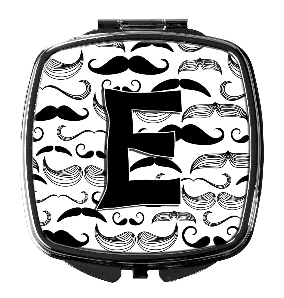 Letter E Moustache Initial Compact Mirror CJ2009-ESCM by Caroline's Treasures