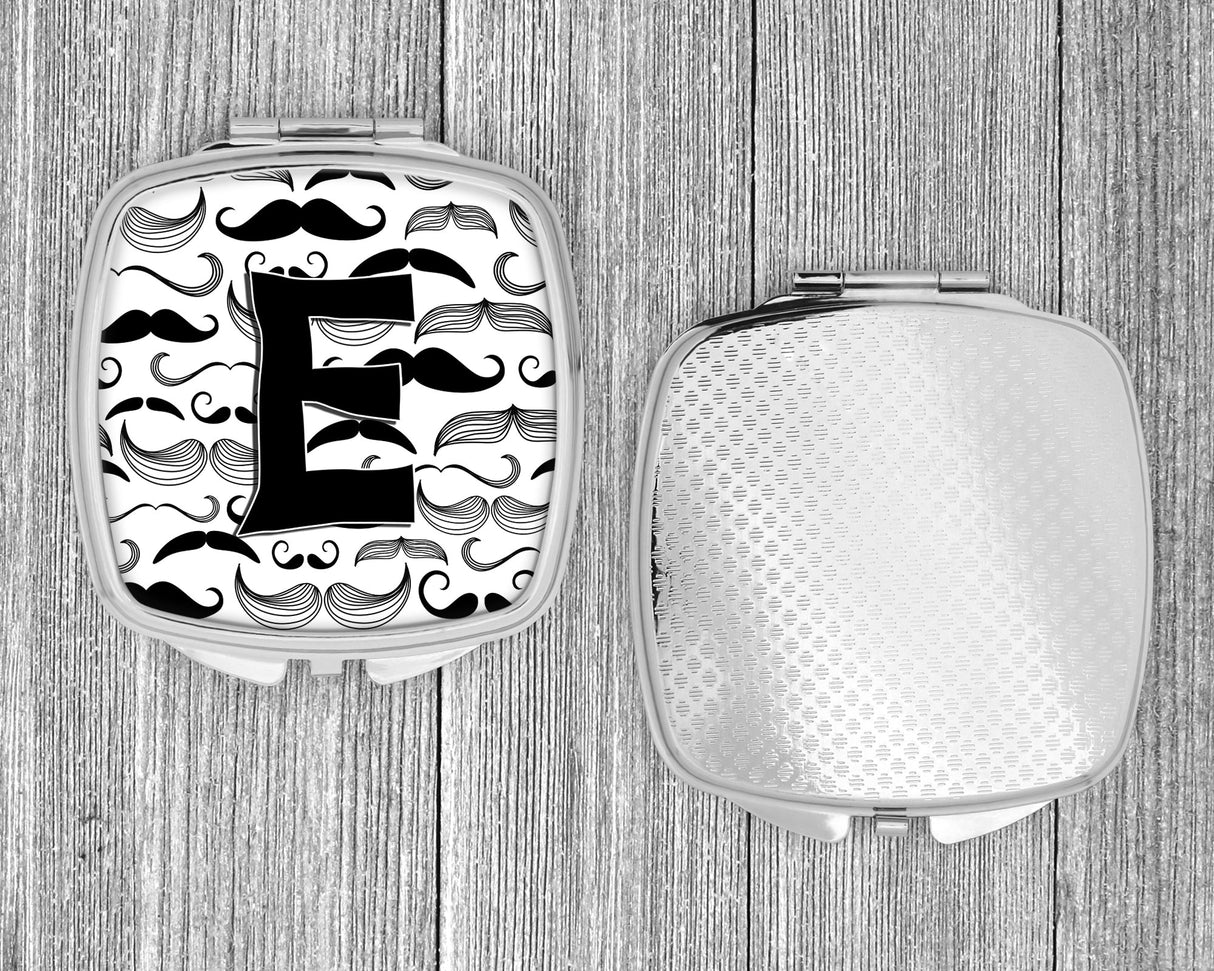 Letter E Moustache Initial Compact Mirror CJ2009-ESCM by Caroline's Treasures