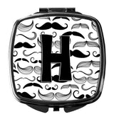 Letter H Moustache Initial Compact Mirror CJ2009-HSCM by Caroline's Treasures