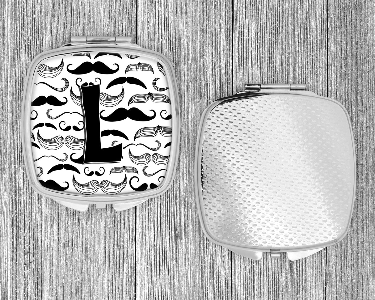 Letter L Moustache Initial Compact Mirror CJ2009-LSCM by Caroline's Treasures