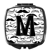 Letter M Moustache Initial Compact Mirror CJ2009-MSCM by Caroline's Treasures