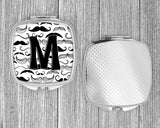 Letter M Moustache Initial Compact Mirror CJ2009-MSCM by Caroline's Treasures