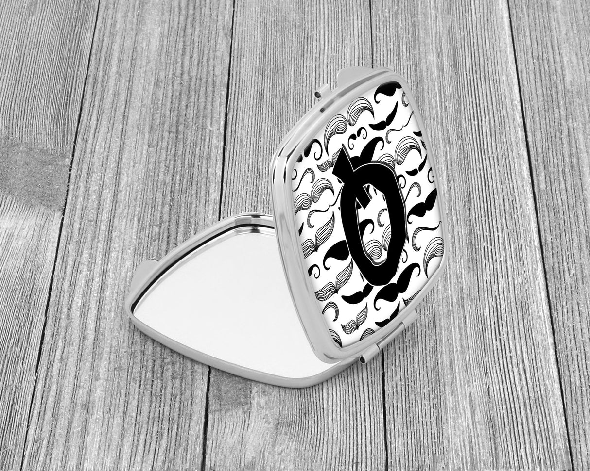 Letter Q Moustache Initial Compact Mirror CJ2009-QSCM by Caroline's Treasures