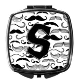 Letter S Moustache Initial Compact Mirror CJ2009-SSCM by Caroline's Treasures