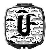 Letter U Moustache Initial Compact Mirror CJ2009-USCM by Caroline's Treasures