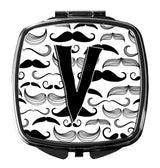 Letter V Moustache Initial Compact Mirror CJ2009-VSCM by Caroline's Treasures