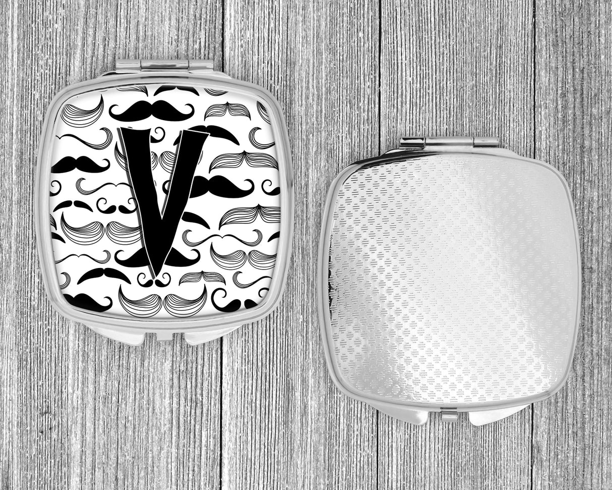 Letter V Moustache Initial Compact Mirror CJ2009-VSCM by Caroline's Treasures