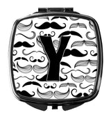 Letter Y Moustache Initial Compact Mirror CJ2009-YSCM by Caroline's Treasures