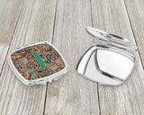 Letter J Retro Tribal Alphabet Initial Compact Mirror CJ2013-JSCM by Caroline's Treasures