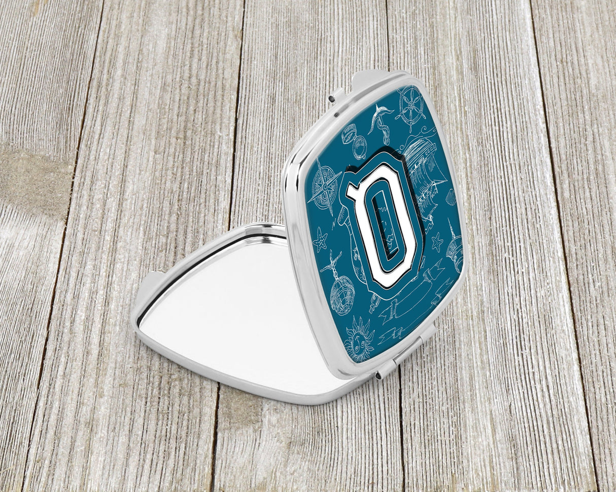 Letter Q Sea Doodles Initial Alphabet Compact Mirror CJ2014-QSCM by Caroline's Treasures