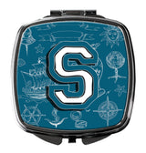 Letter S Sea Doodles Initial Alphabet Compact Mirror CJ2014-SSCM by Caroline's Treasures