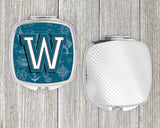 Letter W Sea Doodles Initial Alphabet Compact Mirror CJ2014-WSCM by Caroline's Treasures