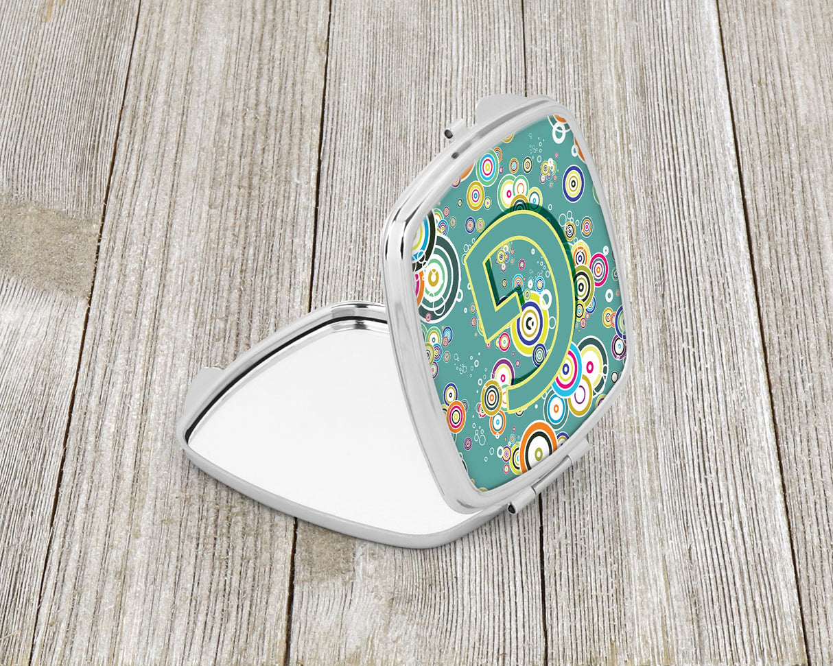 Letter G Circle Circle Teal Initial Alphabet Compact Mirror CJ2015-GSCM by Caroline's Treasures