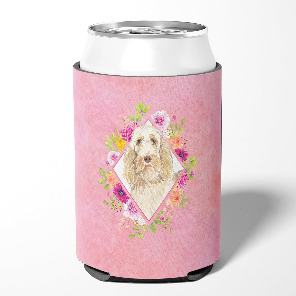 Spinone Italiano Pink Flowers Can or Bottle Hugger CK4209CC by Caroline's Treasures