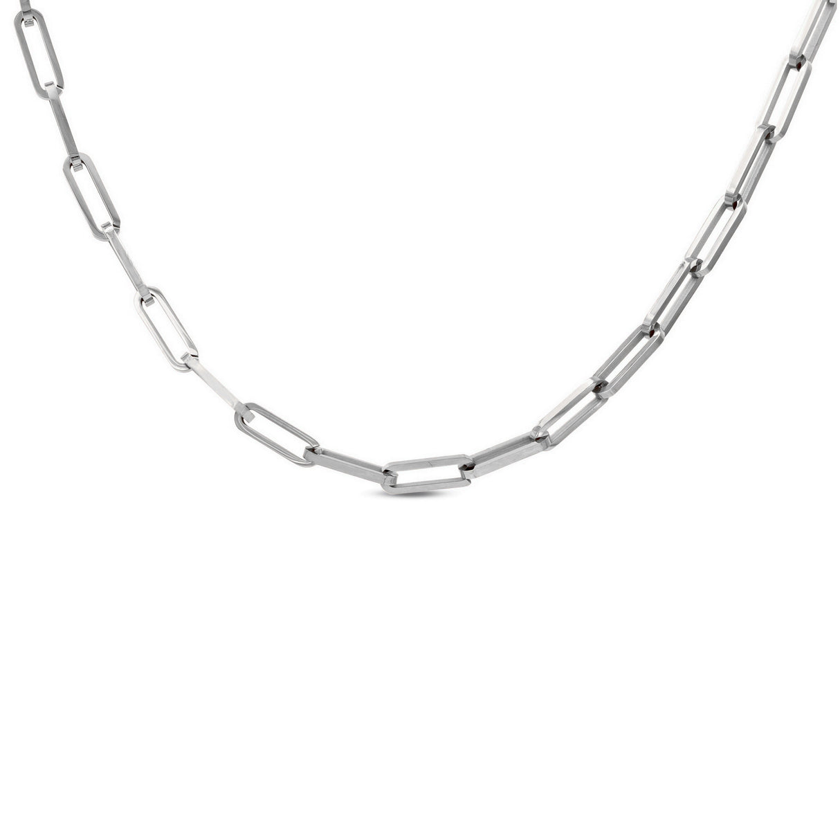 C860W B.Tiff "Jemma" Paperclip Flat Long Adjustable Link Necklace by B.Tiff New York