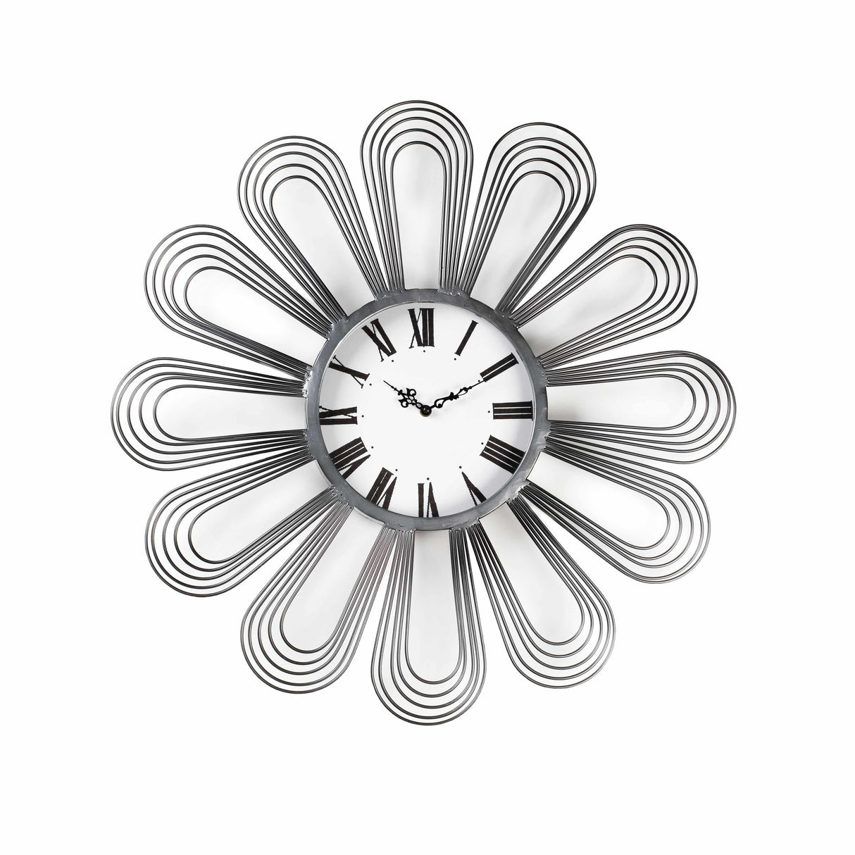 Wall clock - Modern Reflection, Silver by Peterson Housewares & Artwares