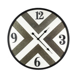 Modern Industrial Metal Wall Clock by Peterson Housewares & Artwares