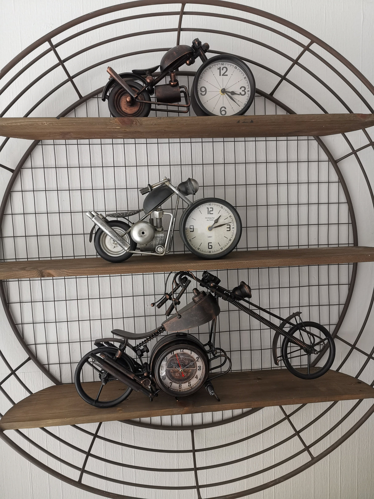 Table clock - Motorcycle Table Clock - Double-sided Table Clock by Peterson Housewares & Artwares