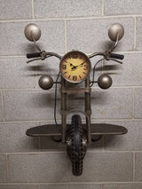 Wall clock - Metal Motorcycle Wall Clock by Peterson Housewares & Artwares