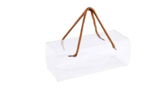 Clear Plastic Gift Box with Handles 16 Pack 8"X3"X3" by Hammont