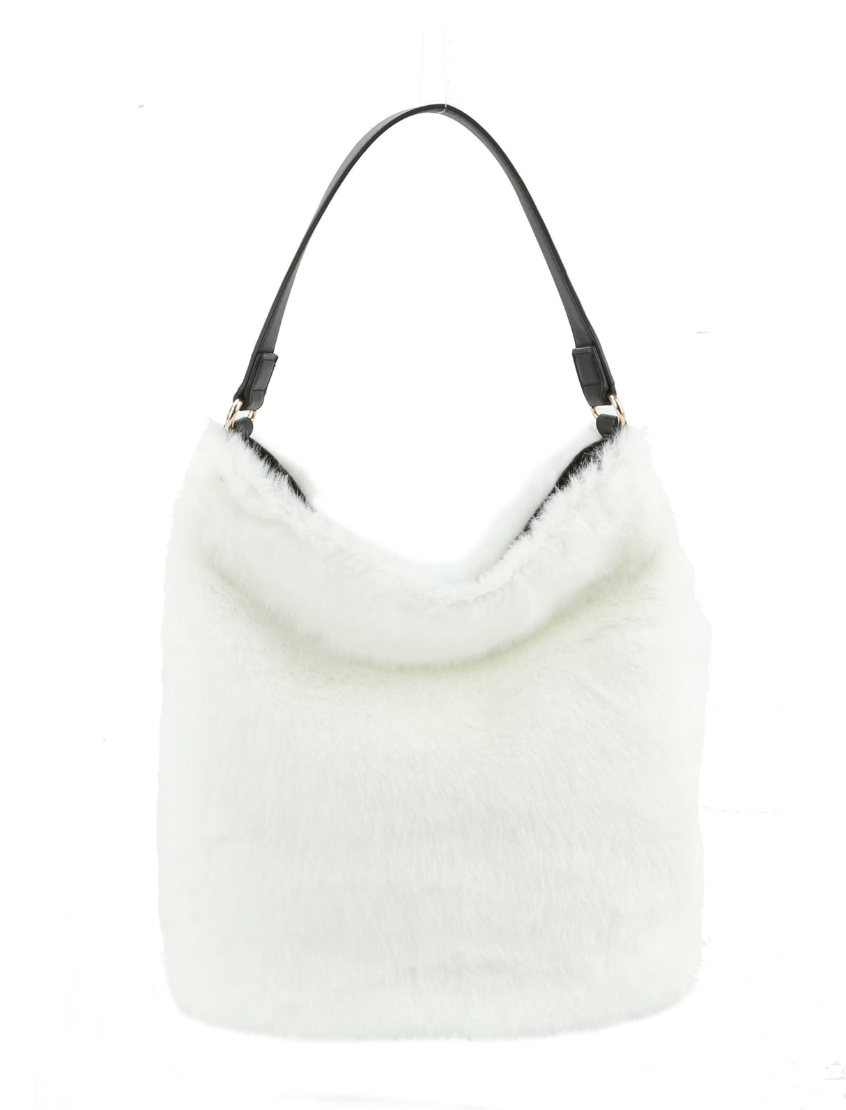 Faux vegan fur top handle hobo by hfstylish