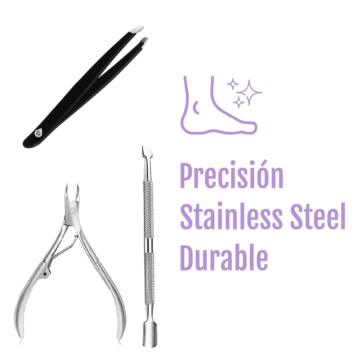 Precision Perfection Bundle: Slant Tip Tweezer + Salon-Grade Nail Care Kit by Pursonic