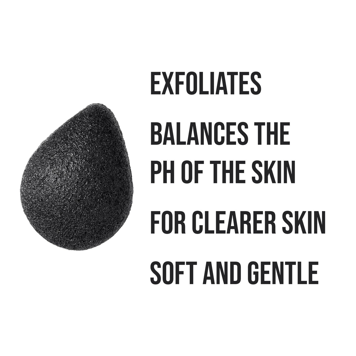 Pursonic Natural Bamboo Charcoal Konjac Sponge 10-Pack by Pursonic