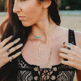 COMPASSIONATE AF Lightning Bolt Necklace by Salt and Sparkle