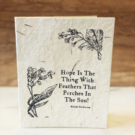 Seed Paper Plantable Card - Emily Dickinson by Soothi